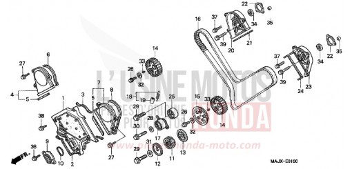 FRONT COVER/TIMING BELT ST1100AX de 1999